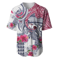 Hawaii Kakau Mix Paisley Pattern Baseball Jersey Polynesian Tropical Unique Style - Wonder Print Shop