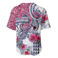 Hawaii Kakau Mix Paisley Pattern Baseball Jersey Polynesian Tropical Unique Style - Wonder Print Shop