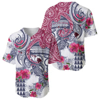 Hawaii Kakau Mix Paisley Pattern Baseball Jersey Polynesian Tropical Unique Style - Wonder Print Shop