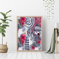 Hawaii Kakau Mix Paisley Pattern Canvas Wall Art Polynesian Tropical Unique Style - Wonder Print Shop