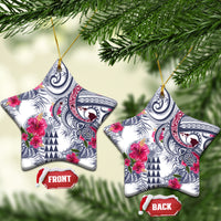 Hawaii Kakau Mix Paisley Pattern Ceramic Ornament Polynesian Tropical Unique Style - Wonder Print Shop