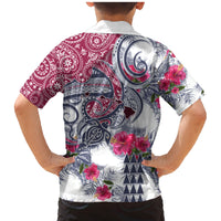 Hawaii Kakau Mix Paisley Pattern Family Matching Mermaid Dress and Hawaiian Shirt Polynesian Tropical Unique Style - Wonder Print Shop