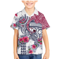 Hawaii Kakau Mix Paisley Pattern Family Matching Mermaid Dress and Hawaiian Shirt Polynesian Tropical Unique Style - Wonder Print Shop