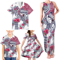 Hawaii Kakau Mix Paisley Pattern Family Matching Tank Maxi Dress and Hawaiian Shirt Polynesian Tropical Unique Style - Wonder Print Shop