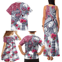 Hawaii Kakau Mix Paisley Pattern Family Matching Tank Maxi Dress and Hawaiian Shirt Polynesian Tropical Unique Style - Wonder Print Shop