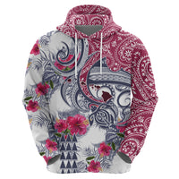 Hawaii Kakau Mix Paisley Pattern Hoodie Polynesian Tropical Unique Style - Wonder Print Shop