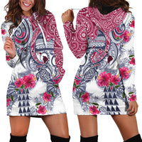 Hawaii Kakau Mix Paisley Pattern Hoodie Dress Polynesian Tropical Unique Style - Wonder Print Shop