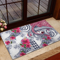 Hawaii Kakau Mix Paisley Pattern Rubber Doormat Polynesian Tropical Unique Style - Wonder Print Shop