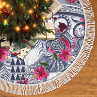 Hawaii Kakau Mix Paisley Pattern Tree Skirt Polynesian Tropical Unique Style - Wonder Print Shop