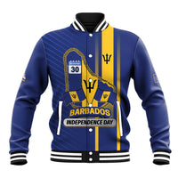 Personalized Barbados 30th November Baseball Jacket Independence Day Flag Map - Wonder Print Shop
