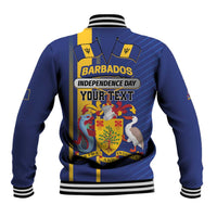 Personalized Barbados 30th November Baseball Jacket Independence Day Flag Map - Wonder Print Shop