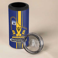Personalized Barbados 30th November 4 in 1 Can Cooler Tumbler Independence Day Flag Map - Wonder Print Shop