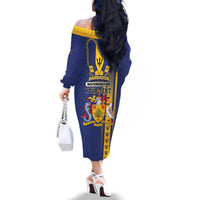 Personalized Barbados 30th November Family Matching Off The Shoulder Long Sleeve Dress and Hawaiian Shirt Independence Day Flag Map - Wonder Print Shop