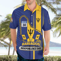 Personalized Barbados 30th November Hawaiian Shirt Independence Day Flag Map - Wonder Print Shop
