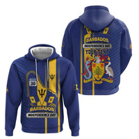 Personalized Barbados 30th November Hoodie Independence Day Flag Map - Wonder Print Shop