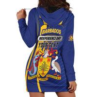 Personalized Barbados 30th November Hoodie Dress Independence Day Flag Map - Wonder Print Shop