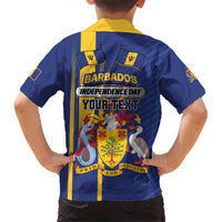 Personalized Barbados 30th November Kid Hawaiian Shirt Independence Day Flag Map - Wonder Print Shop