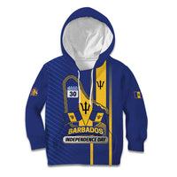 Personalized Barbados 30th November Kid Hoodie Independence Day Flag Map - Wonder Print Shop