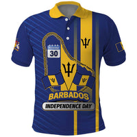 Personalized Barbados 30th November Polo Shirt Independence Day Flag Map - Wonder Print Shop