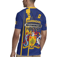 Personalized Barbados 30th November Rugby Jersey Independence Day Flag Map - Wonder Print Shop