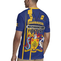 Personalized Barbados 30th November Rugby Jersey Independence Day Flag Map - Wonder Print Shop