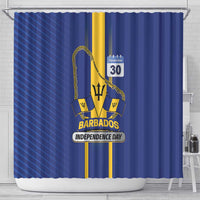 Barbados 30th November Shower Curtain Independence Day Flag Map - Wonder Print Shop