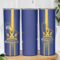 Personalized Barbados 30th November Skinny Tumbler Independence Day Flag Map - Wonder Print Shop