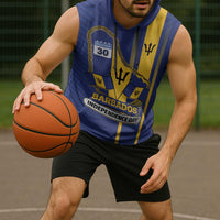 Personalized Barbados 30th November Sleeveless Hoodie Independence Day Flag Map - Wonder Print Shop