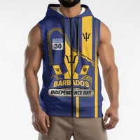 Personalized Barbados 30th November Sleeveless Zip Hoodie Independence Day Flag Map - Wonder Print Shop