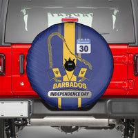 Barbados 30th November Spare Tire Cover Independence Day Flag Map - Wonder Print Shop