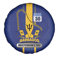 Barbados 30th November Spare Tire Cover Independence Day Flag Map - Wonder Print Shop