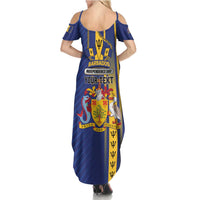 Personalized Barbados 30th November Summer Maxi Dress Independence Day Flag Map - Wonder Print Shop