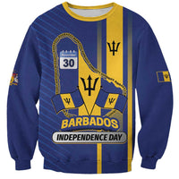 Personalized Barbados 30th November Sweatshirt Independence Day Flag Map - Wonder Print Shop