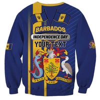 Personalized Barbados 30th November Sweatshirt Independence Day Flag Map - Wonder Print Shop
