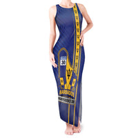 Personalized Barbados 30th November Tank Maxi Dress Independence Day Flag Map - Wonder Print Shop