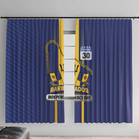 Barbados 30th November Window Curtain Independence Day Flag Map - Wonder Print Shop