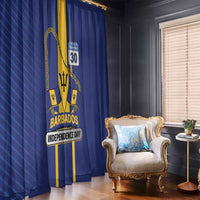 Barbados 30th November Window Curtain Independence Day Flag Map - Wonder Print Shop