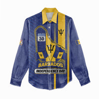 Personalized Barbados 30th November Women Casual Shirt Independence Day Flag Map - Wonder Print Shop