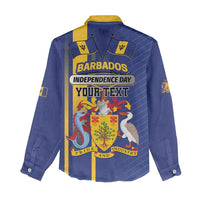 Personalized Barbados 30th November Women Casual Shirt Independence Day Flag Map - Wonder Print Shop