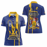 Personalized Barbados 30th November Women Polo Shirt Independence Day Flag Map - Wonder Print Shop