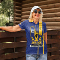 Personalized Barbados 30th November Women Polo Shirt Independence Day Flag Map - Wonder Print Shop