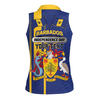 Personalized Barbados 30th November Women Sleeveless Polo Shirt Independence Day Flag Map - Wonder Print Shop