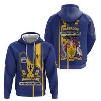 Personalized Barbados 30th November Zip Hoodie Independence Day Flag Map - Wonder Print Shop