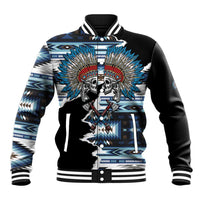 Native American Chief Skull With Axe Baseball Jacket - Wonder Print Shop