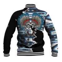 Native American Chief Skull With Axe Baseball Jacket - Wonder Print Shop