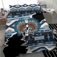 Native American Chief Skull With Axe Bedding Set - Wonder Print Shop