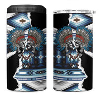Native American Chief Skull With Axe 4 in 1 Can Cooler Tumbler - Wonder Print Shop