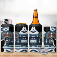 Native American Chief Skull With Axe 4 in 1 Can Cooler Tumbler - Wonder Print Shop
