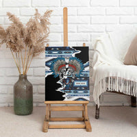 Native American Chief Skull With Axe Canvas Wall Art - Wonder Print Shop