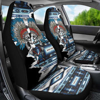 Native American Chief Skull With Axe Car Seat Cover - Wonder Print Shop